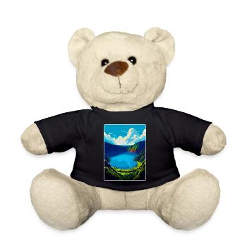 The Azores Portugal Vintage Travel Poster Souvenir - Teddy Bear - black - Front