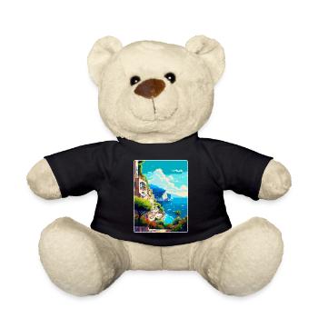 Capri Italien Vintage Reiseplakat WPA Kunst Souvenir - Teddy - Schwarz - Vorne