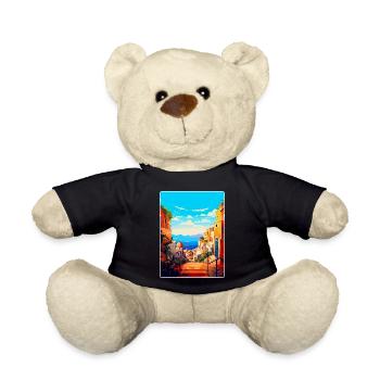 Naples Italy Vintage Travel Poster WPA Souvenir - Teddy Bear - black - Front