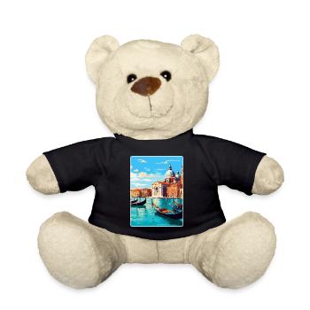 Venice Italy Vintage Travel Poster WPA Souvenir - Teddy Bear - black - Front