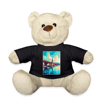 Zurich Suisse Affiche de voyage vintage souvenir - Nounours - noir - Devant