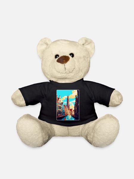Antwerpen Belgien Vintage Reiseplakat Souvenir WPA - Teddy - Schwarz