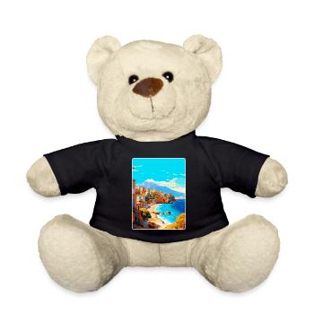 Crète Grèce Affiche de voyage vintage WPA Souvenir - Nounours - noir - Devant