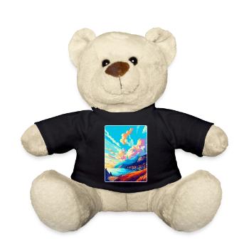 Bergen Norwegen Vintage Reiseposter WPA Souvenir - Teddy - Schwarz - Vorne