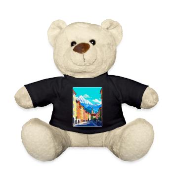 Innsbruck Autriche Affiche de voyage vintage souvenir - Nounours - noir - Devant