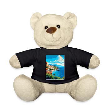 Sicily Italy Vintage Travel Poster WPA Souvenir - Teddy Bear - black - Front