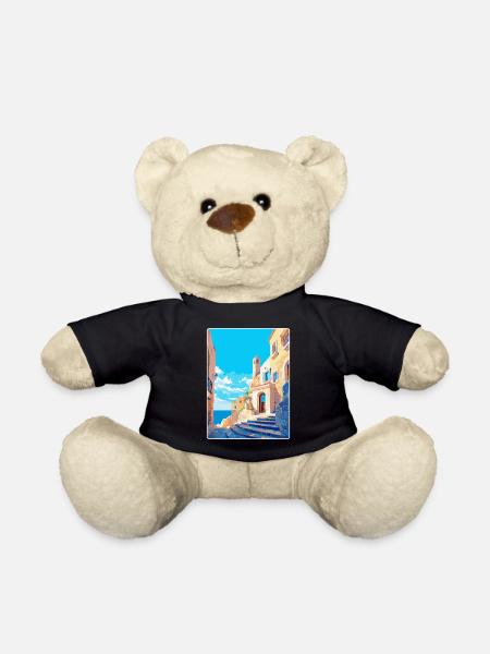 Rhodos Griechenland Vintage Reiseplakat WPA Souvenir - Teddy - Schwarz