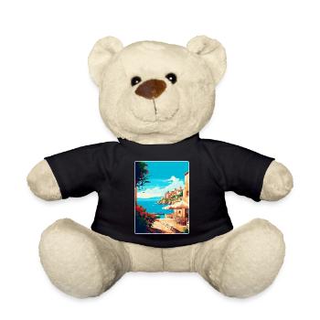 Rhodes Greece Vintage Travel Poster WPA Souvenir - Teddy Bear - black - Front