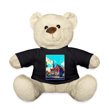 Hannover Deutschland Vintage Reiseplakat Souvenir - Teddy - Schwarz - Vorne