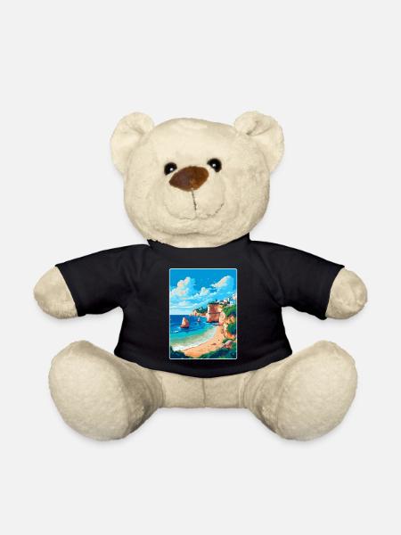 Algarve Portugal Affiche de voyage vintage souvenir - Nounours - noir