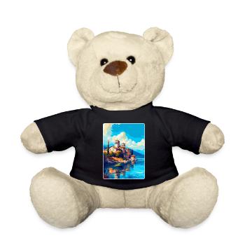Ohrid Nordmazedonien Vintage Reiseposter WPA - Teddy - Schwarz - Vorne