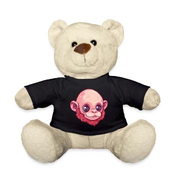 Uakari monkey face with big eyes - Teddy Bear - black - Front