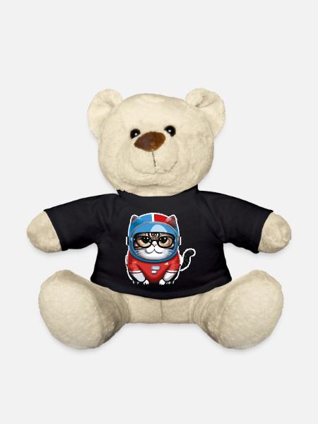 Katze Weltraum Space Cat Astronaut - Teddy - Schwarz
