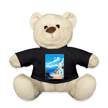 Milos Grèce Vintage Affiche de voyage WPA Souvenir - Nounours - noir - Devant