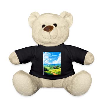 Odenwald Germany Vintage Travel Poster Souvenir - Teddy Bear - black - Front