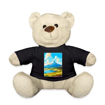 Mont Dirfi Grèce Affiche de voyage vintage souvenir - Nounours - noir - Devant