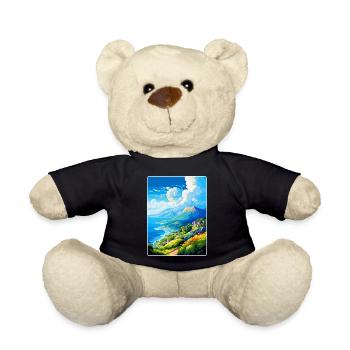 Mont Pélion Grèce Affiche de voyage vintage souvenir - Nounours - noir - Devant