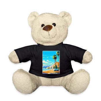 Cannes Frankreich Vintage Reiseplakat WPA Souvenir - Teddy - Schwarz - Vorne