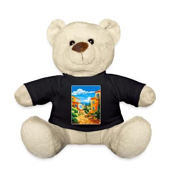 Vila Vicosa Portugal Vintage Travel Poster WPA Art - Teddy Bear - black - Front