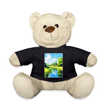 Spreewald Allemagne Affiche de voyage vintage souvenir - Nounours - noir - Devant