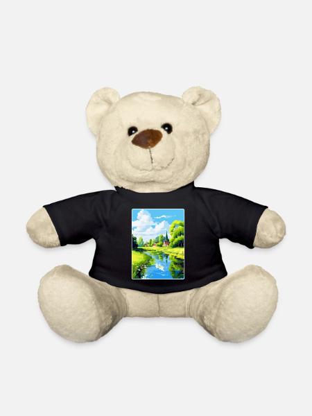 Spreewald Deutschland Vintage Reiseplakat Souvenir - Teddy - Schwarz
