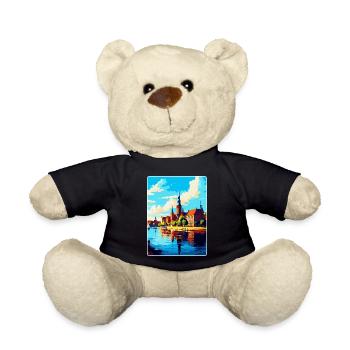 Stettin Polen Vintage Reiseplakat Souvenir WPA - Teddy - Schwarz - Vorne