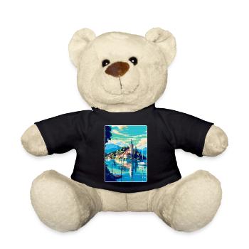 Worthersee Autriche Affiche de voyage vintage souvenir - Nounours - noir - Devant