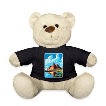 Kalmar Schweden Vintage Reiseposter WPA Souvenir - Teddy - Schwarz - Vorne