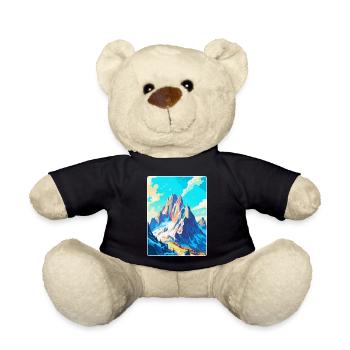 Dachstein Österreich Vintage Reiseplakat Souvenir - Teddy - Schwarz - Vorne