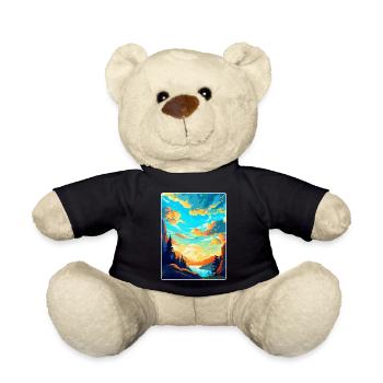 Podyji République tchèque Affiche de voyage vintage WPA - Nounours - noir - Devant
