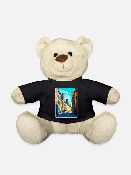 Pilsen Tschechische Republik Vintage Reiseplakat WPA - Teddy - Schwarz