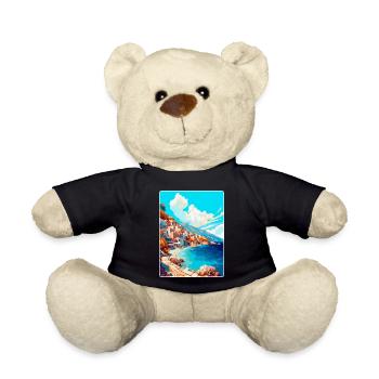 Karpathos Griechenland Vintage Reiseplakat Souvenir - Teddy - Schwarz - Vorne