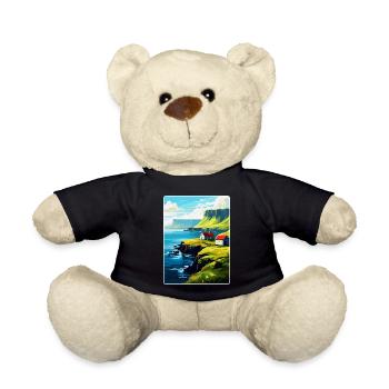 Affiche de voyage vintage des îles Féroé Danemark WPA Art - Nounours - noir - Devant