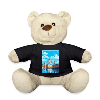Helsinki Finlande Affiche de voyage vintage souvenir - Nounours - noir - Devant