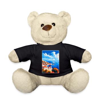 Hydra Griechenland Vintage Reiseposter WPA Souvenir - Teddy - Schwarz - Vorne