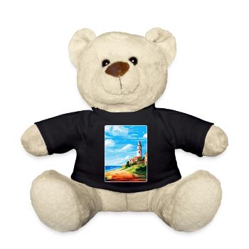 Faro Portugal Affiche de voyage vintage WPA Souvenir - Nounours - noir - Devant