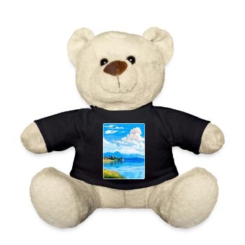 Lac de Varèse Italie Affiche de voyage vintage souvenir - Nounours - noir - Devant