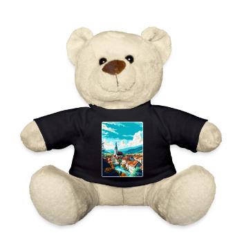 Steyr Österreich Vintage Reiseplakat WPA Souvenir - Teddy - Schwarz - Vorne