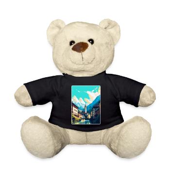 Chur Schweiz Vintage Reiseplakat Souvenir - Teddy - Schwarz - Vorne