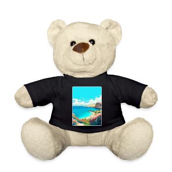 Insel Pag Kroatien Vintage Reiseplakat Souvenir - Teddy - Schwarz - Vorne