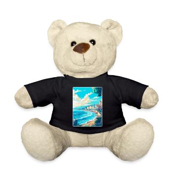 Nizza Frankreich Vintage Reiseplakat WPA Kunst Souvenir - Teddy - Schwarz - Vorne