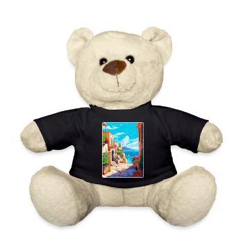 Rhodes Greece Vintage Travel Poster WPA Souvenir - Teddy Bear - black - Front