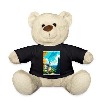 Baden Baden Allemagne Affiche de voyage vintage souvenir - Nounours - noir - Devant