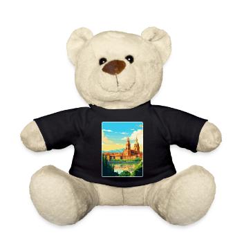 Salamanque Espagne Affiche de voyage vintage Souvenir WPA - Nounours - noir - Devant