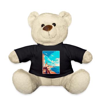 Cadiz Spain Vintage Travel Poster WPA Art Souvenir - Teddy Bear - black - Front