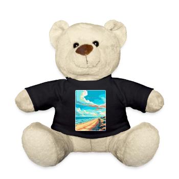 Zandvoort Pays-Bas Affiche de voyage vintage WPA - Nounours - noir - Devant