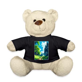 Vienna Woods Austria Vintage Travel Poster WPA Art - Teddy Bear - black - Front