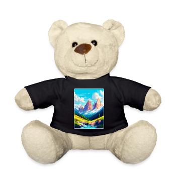 Dolomiten Italien Vintage Reiseplakat Souvenir WPA - Teddy - Schwarz - Vorne