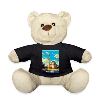 Edirne Turquie Vintage Voyage Poster WPA Souvenir - Nounours - noir - Devant