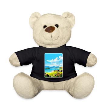 Isle Of Jura Scotland Uk Vintage Travel Poster WPA - Teddy Bear - black - Front